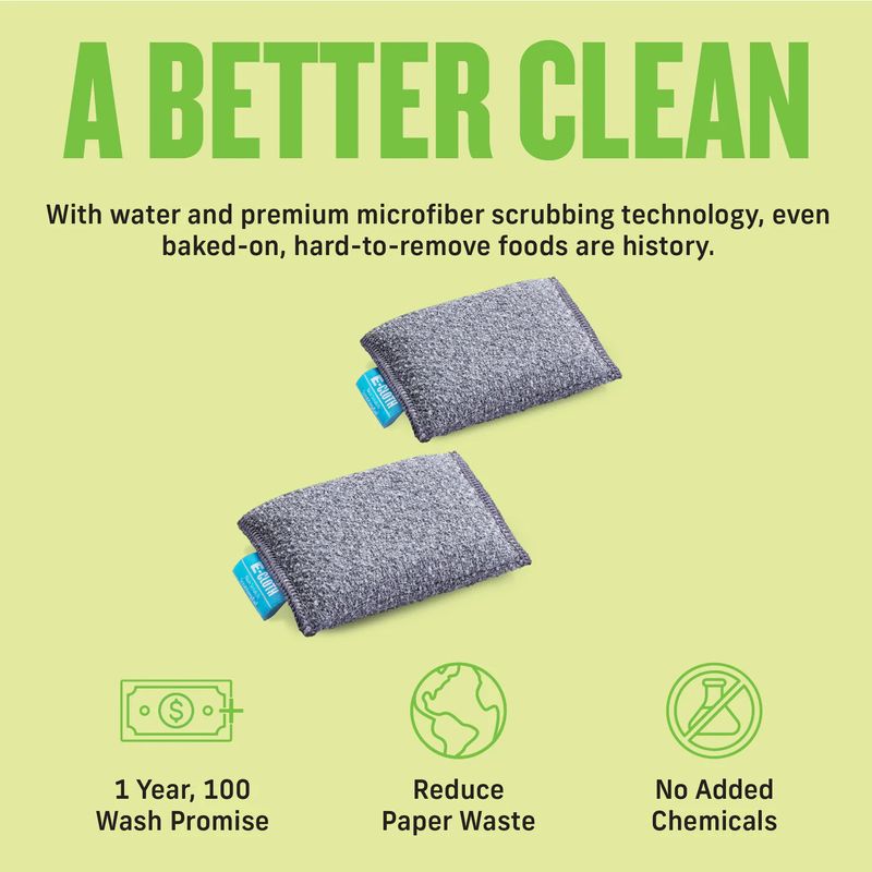 E-Cloth Non-Scratch Scrubbing Pads, set of 2
