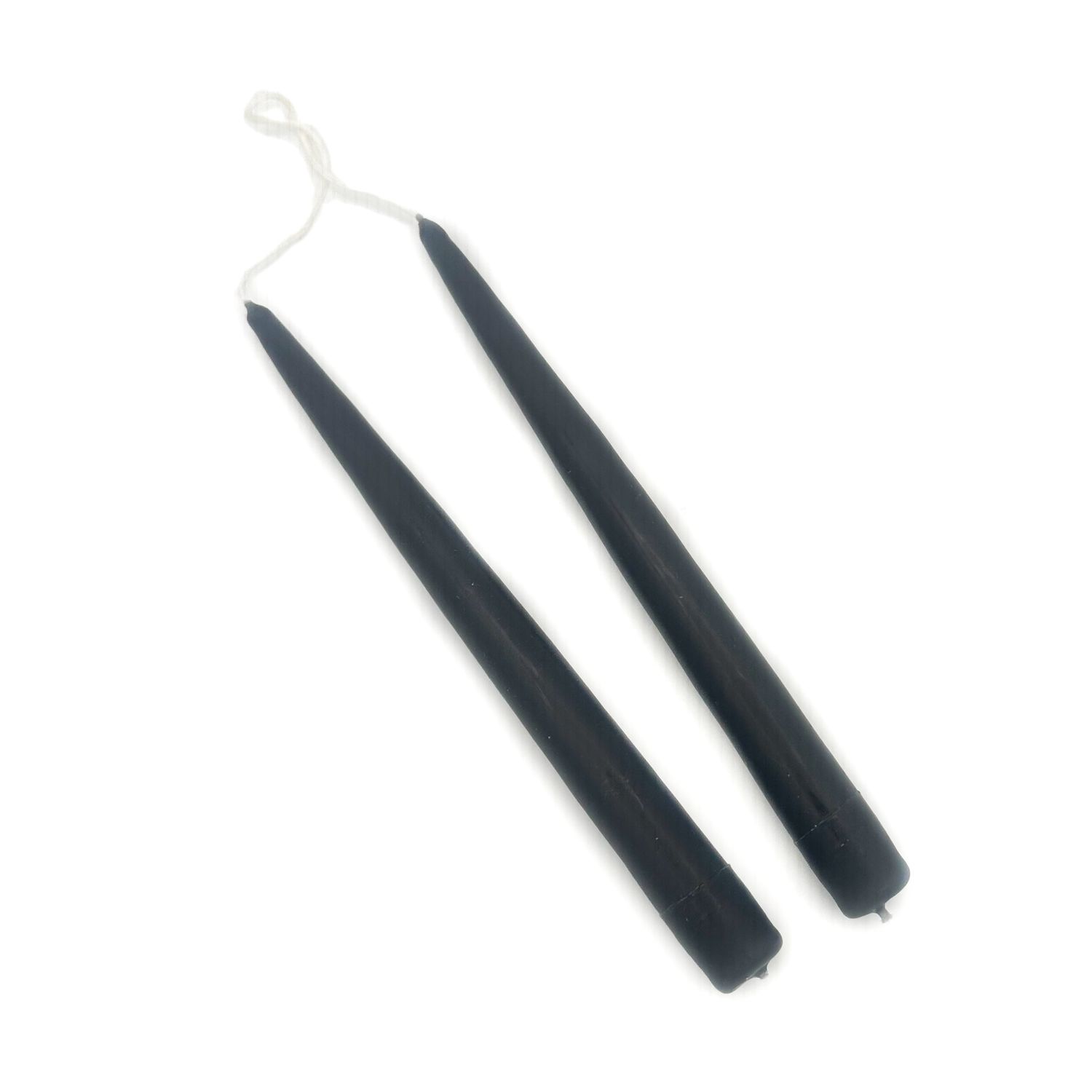 9" Black Candles, set of 2