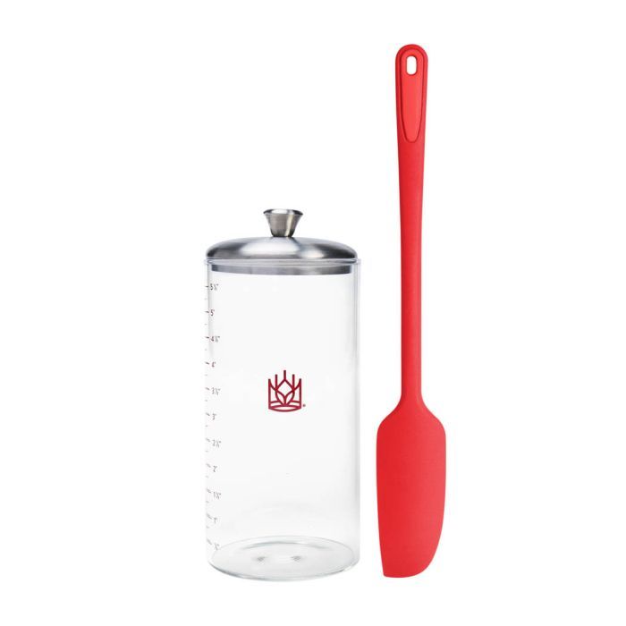 King Arthur Petite Glass Sourdough Crock with Spatula