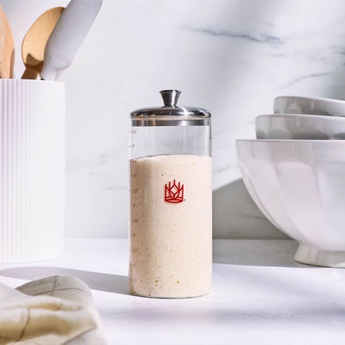 King Arthur Petite Glass Sourdough Crock with Spatula