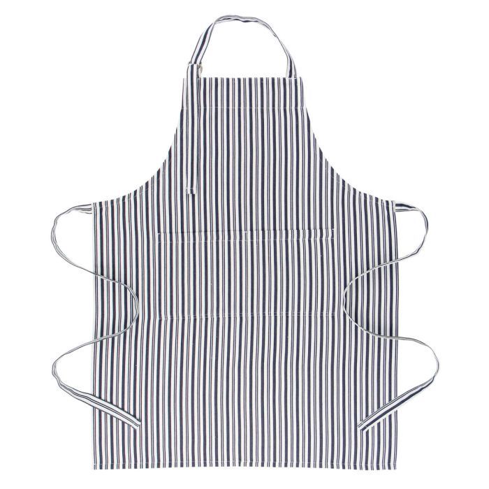 Blue &amp; White Pinstripe Apron