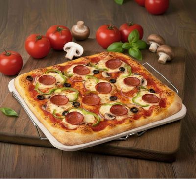 15x11" Baking/Pizza Stone with Rack