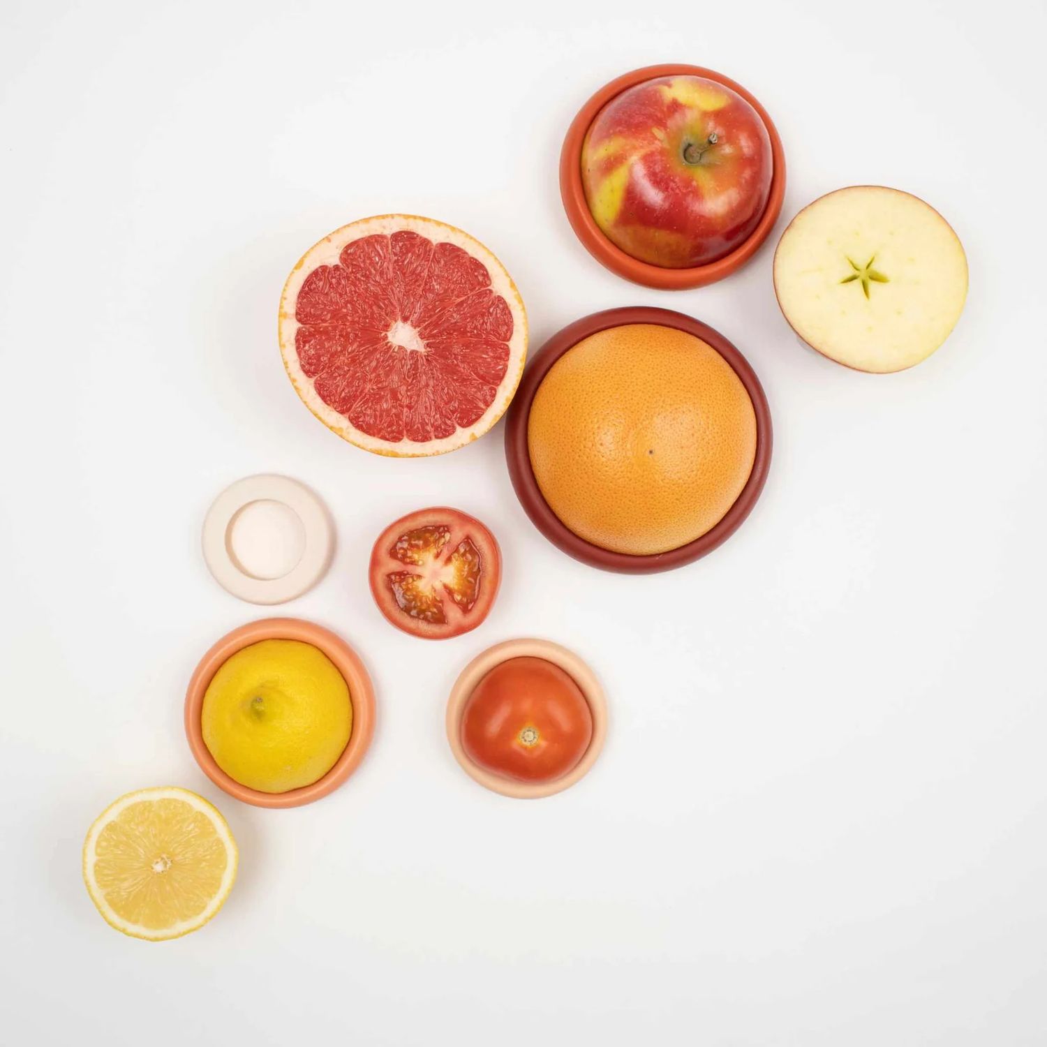Terracotta Red Food Huggers, set of 5