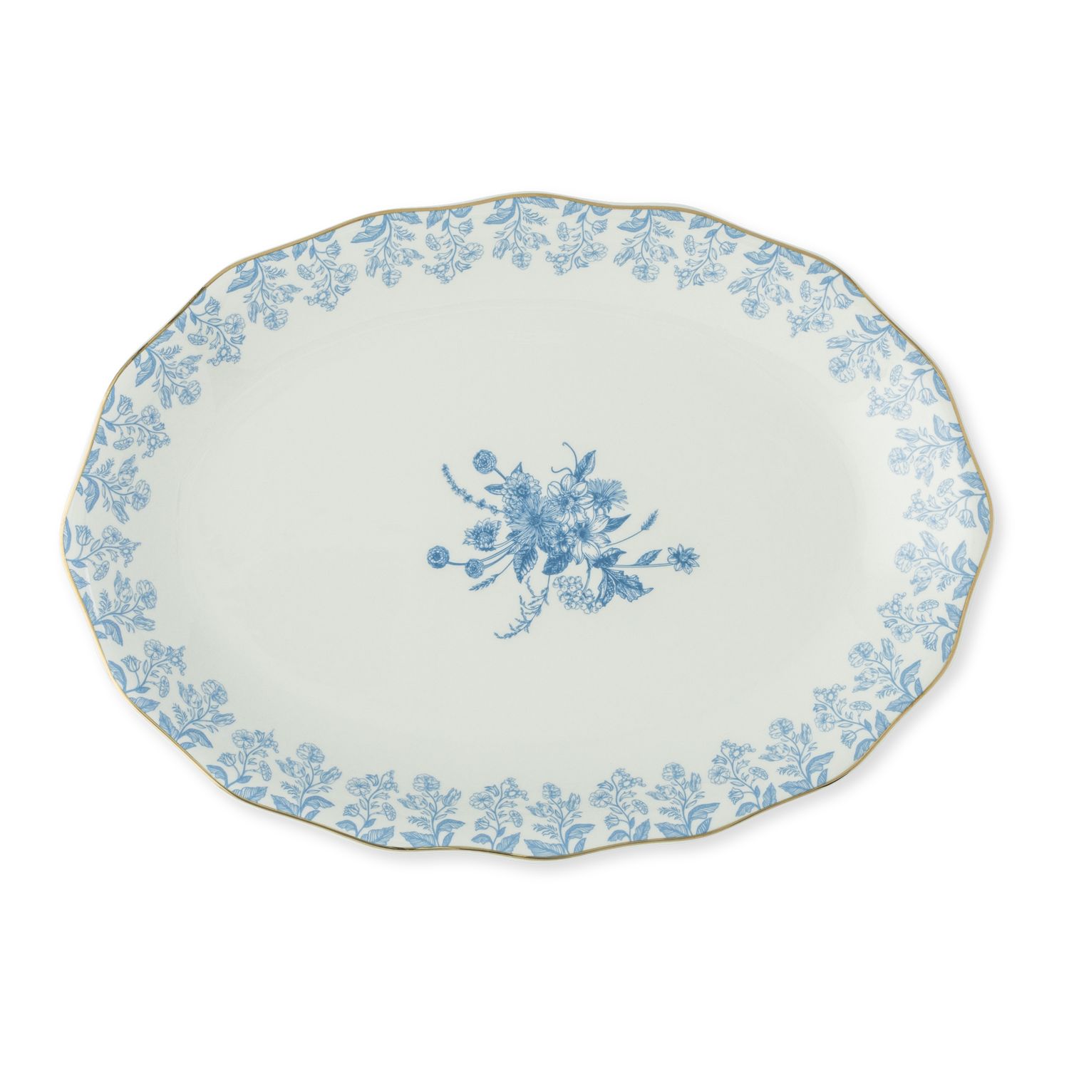 12" Blue Chambray Serving Platter
