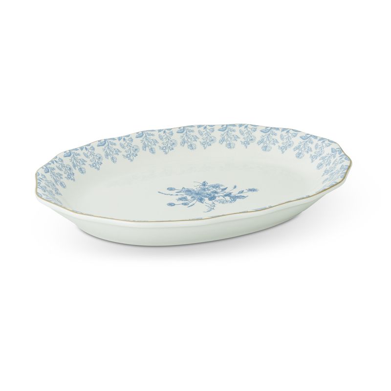 12" Blue Chambray Serving Platter