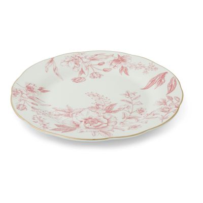 8" Vintage Pink Toile Dessert Plate