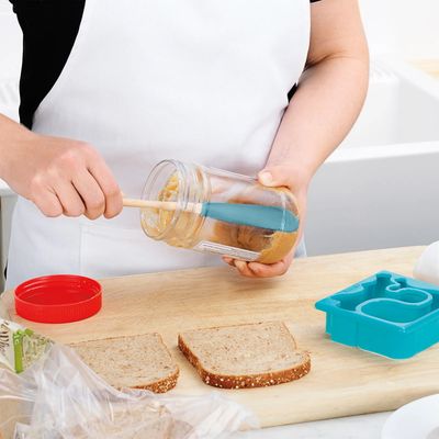 Tovolo Blue Slate Silicone Jar Scraper Spatula