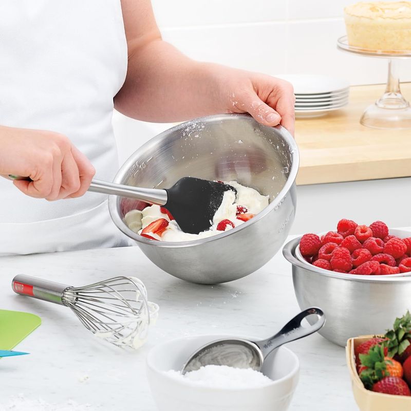 Tovolo Black Silicone Spatula with Stainless Handle