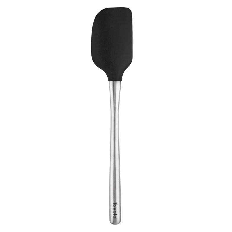 Tovolo Black Silicone Spatula with Stainless Handle