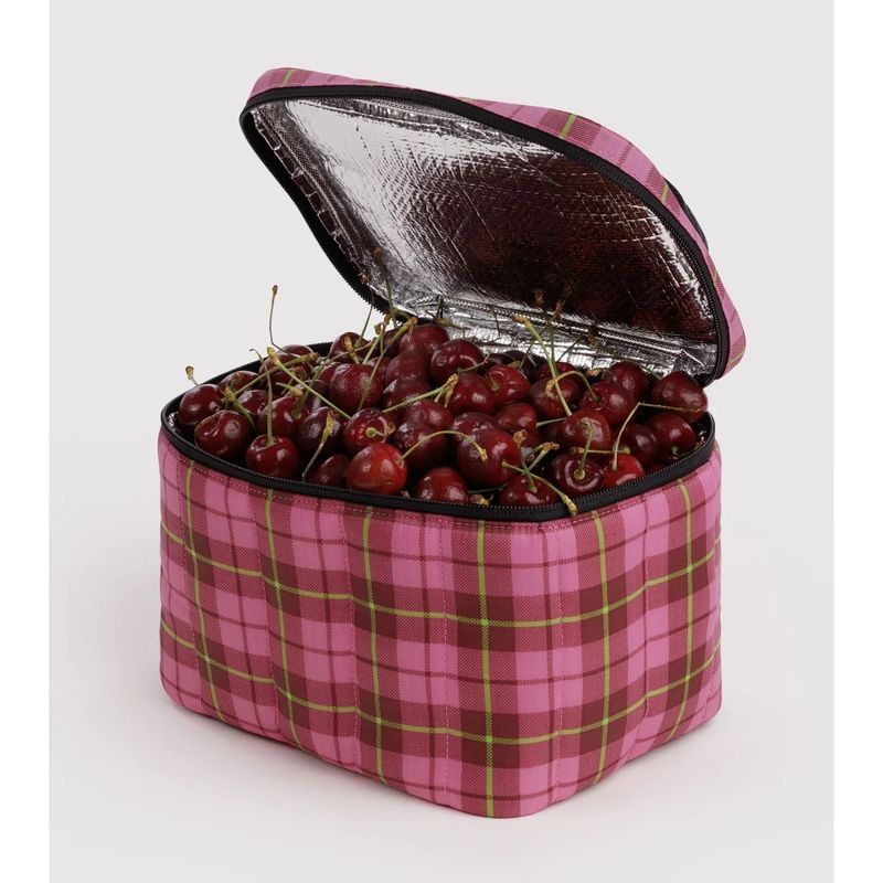 Baggu Azalea Pink Tartan Lunch Bag