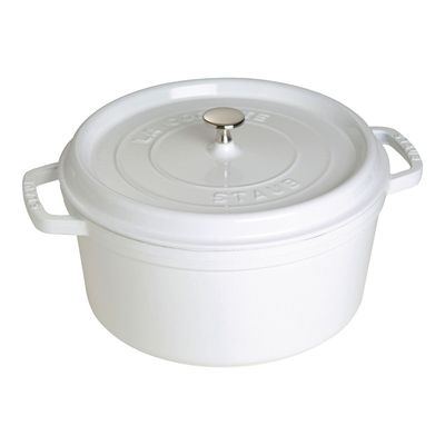 Staub 7 quart White Dutch Oven