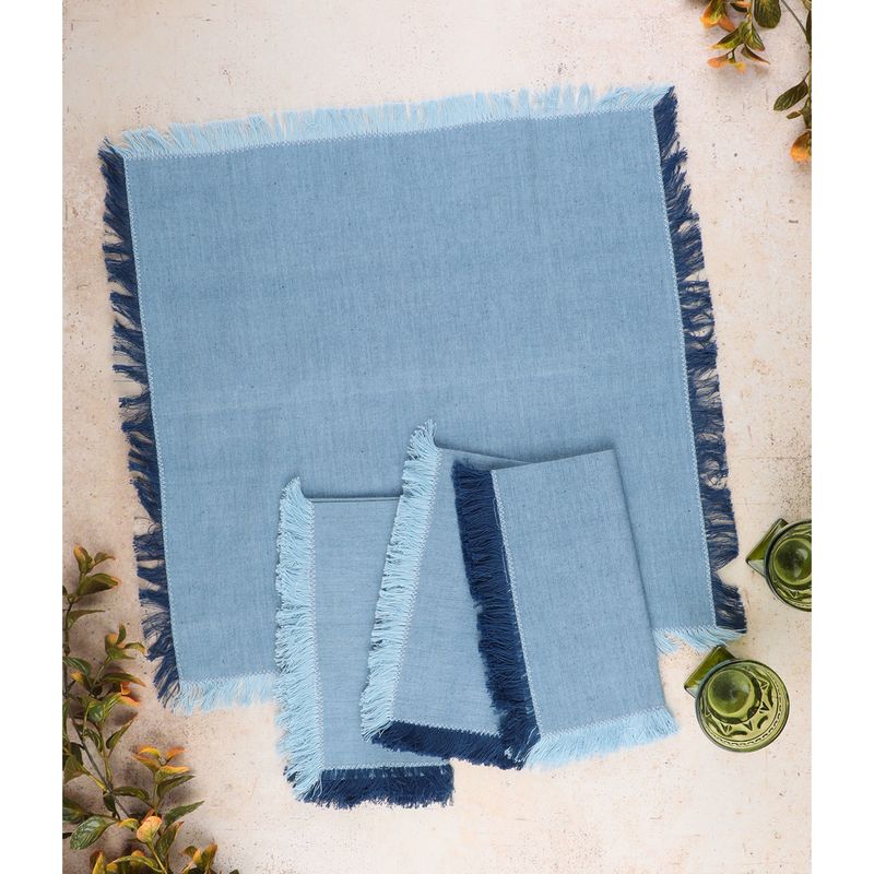 April Cornell Chambray Blues Napkins, set of 4