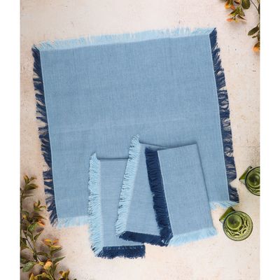 April Cornell Chambray Blues Napkins, set of 4