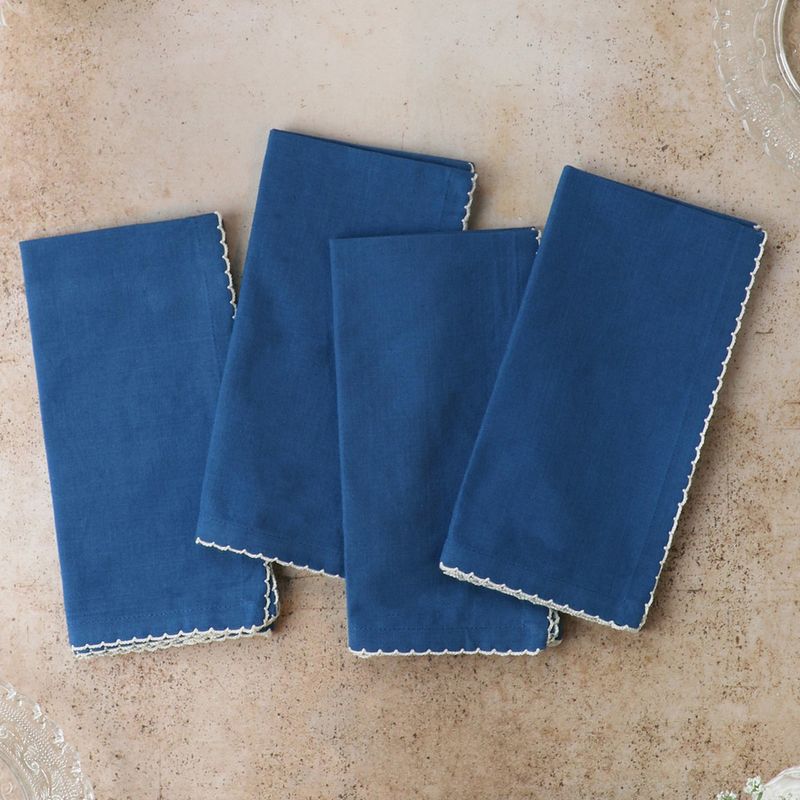 April Cornell Cottage Blue Napkins, set of 4