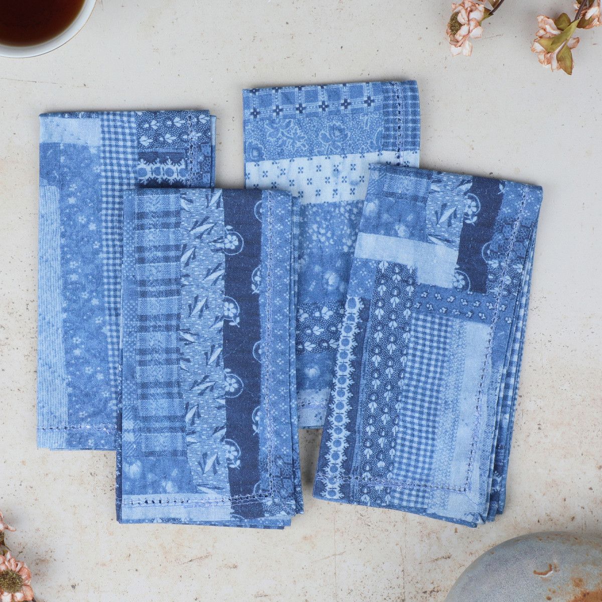 April Cornell Harmony Patchwork Napkins, set of 4