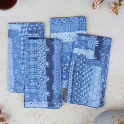 April Cornell Harmony Patchwork Napkins, set of 4