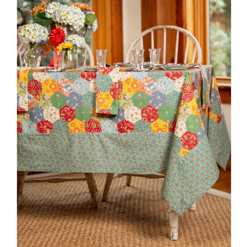 April Cornell 60x90" County Fair Patchwork Tablecloth