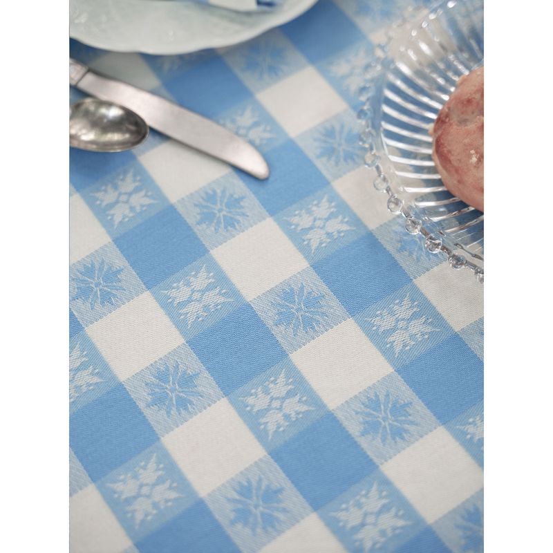 April Cornell 60x90" Jacquard Blue Tablecloth