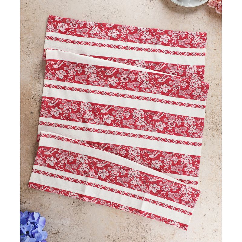 April Cornell Jacquard Red Dishtowel