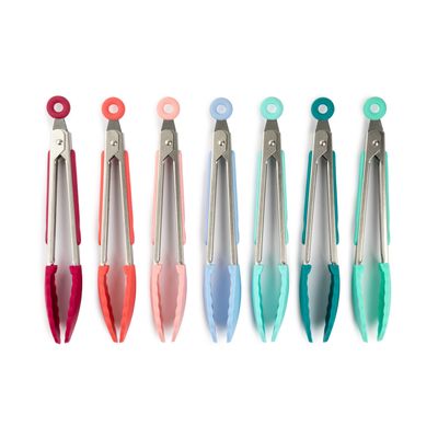 Silicone Mini Tongs, assorted colors