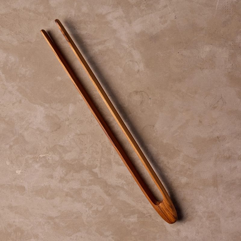 15" Teak Tongs