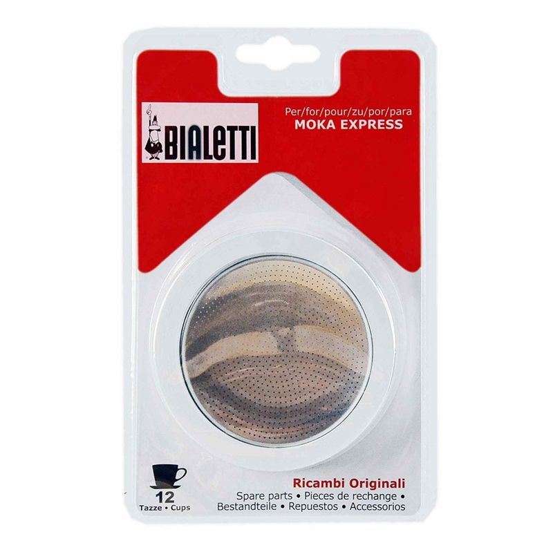 Bialetti 12 cup Espresso Gaskets (set of 3) &amp; Filter Plate