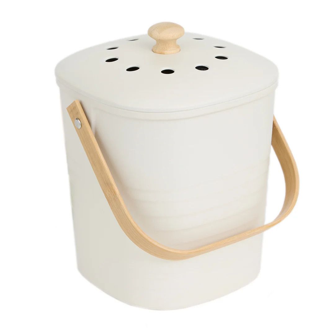 Off-White Melamine Compost Pail