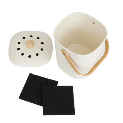 Off-White Melamine Compost Pail