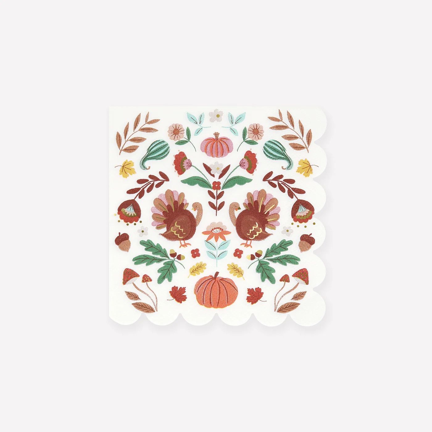 Fall Folk Paper Cocktail Napkins