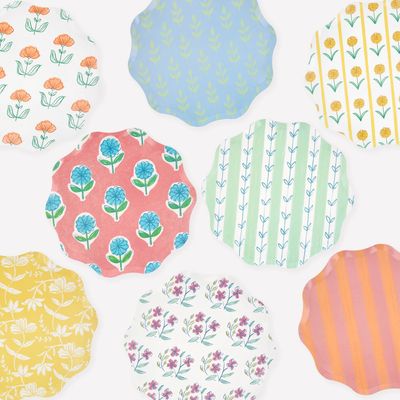 Flora Dessert Plates, set of 8