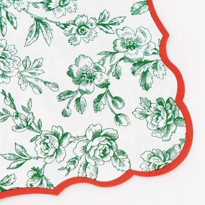 Christmas Toile Lunch Napkins, set of 16