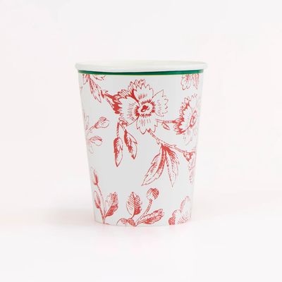 Christmas Toile Paper Cups, set of 8