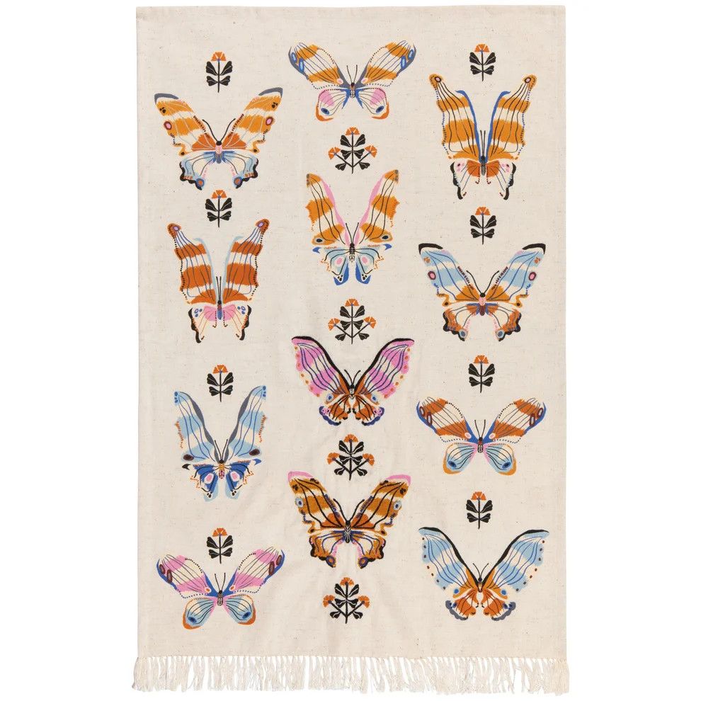 Embroidered Aurora Dishtowel