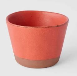 Coral Lopsided Tea Cup