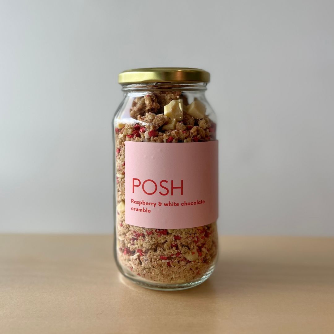 Raspberry &amp;  White Chocolate Crumble 250g