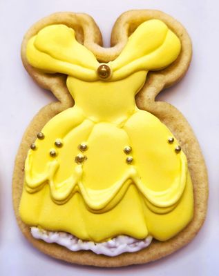 Princess Dress Vanilla Cookie - Belle