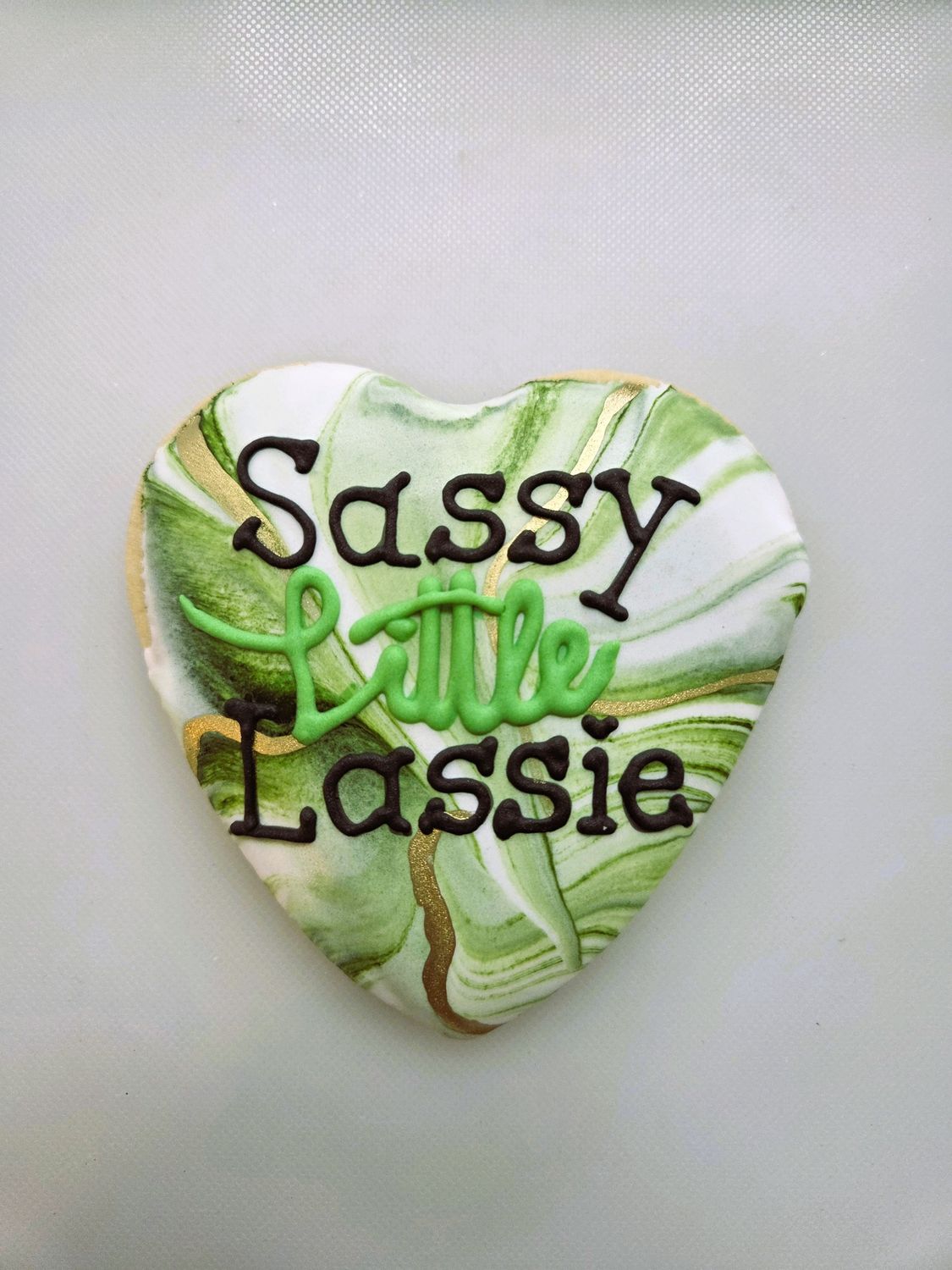 Irish Heart Vanilla Cookie, Design: Sassy Little Lassie