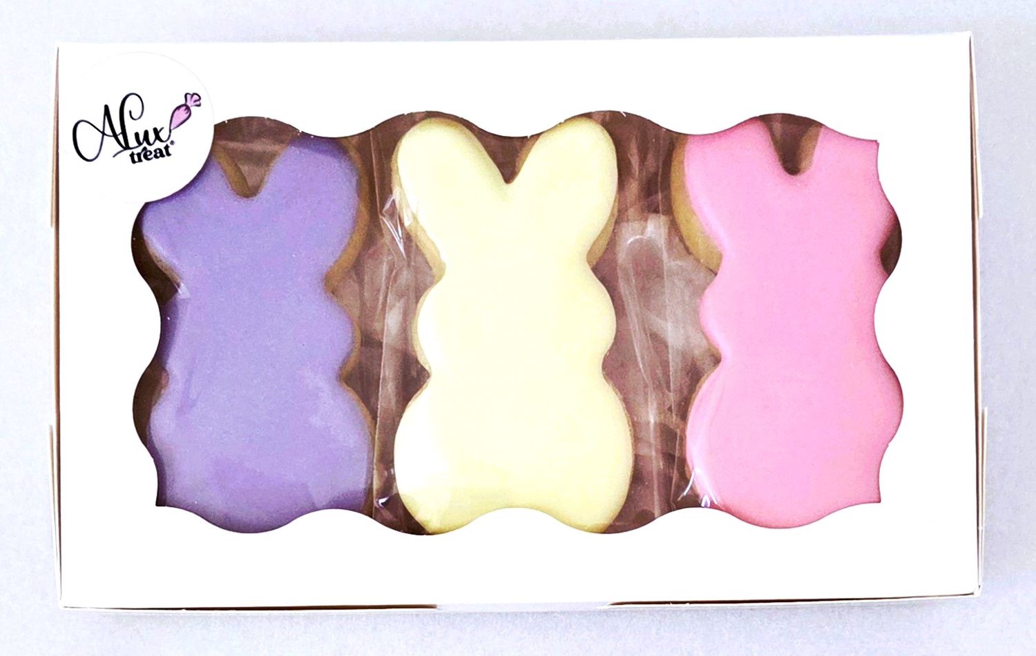 Peep Easter Bunny 3pkt Vanilla Cookie, Colour: Purple Yellow Pink