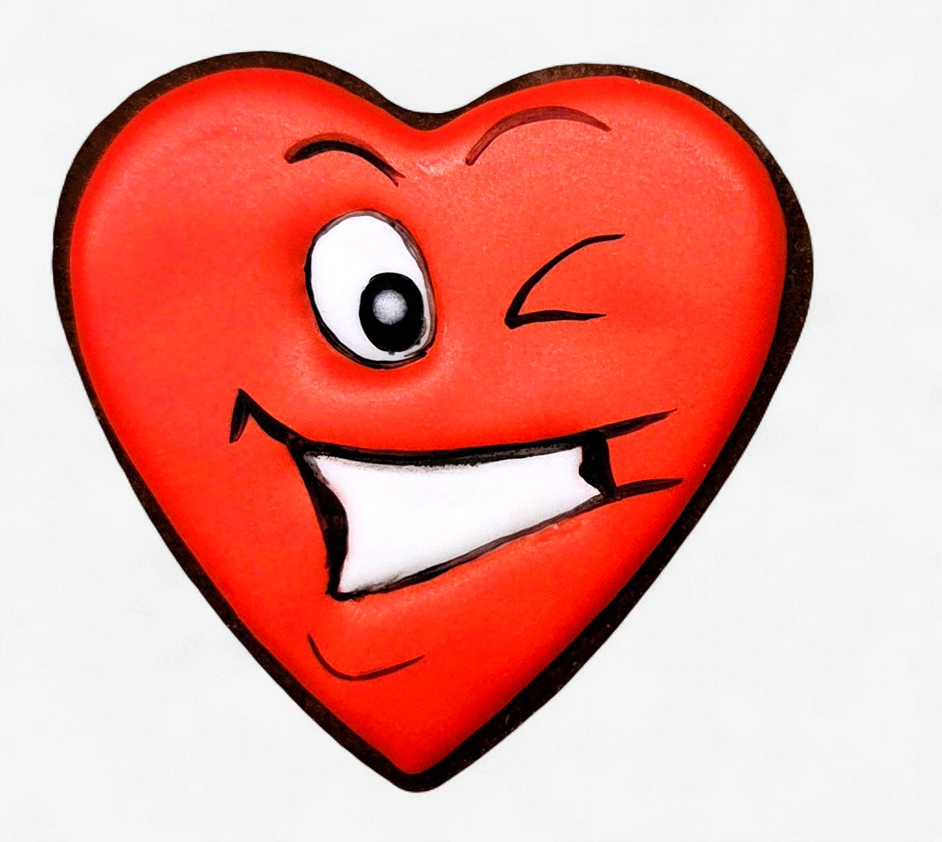 Winky Mocha Heart Cookie