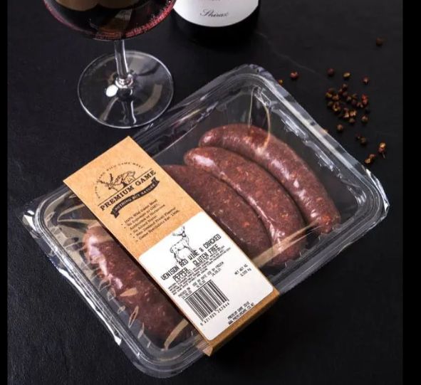 Venison Red Wine/Cracked Pepper Sausages
