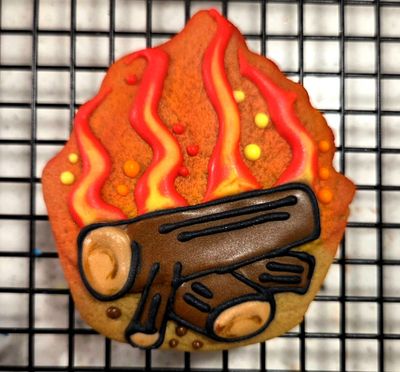 Campfire Gingerbread cookie