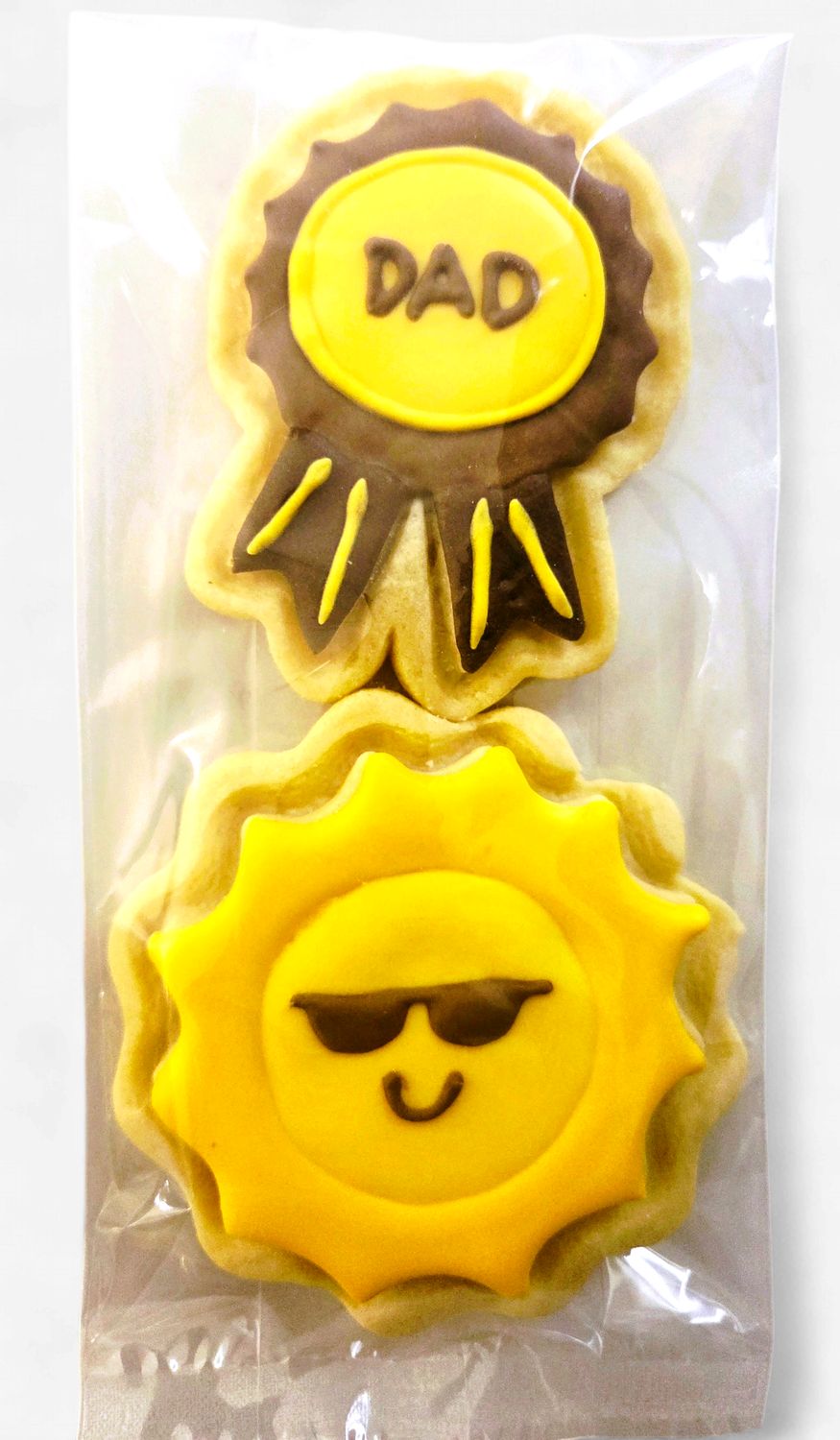 No. 1 Dad Vanilla Cookie, Design: Ribbon &amp; Sun