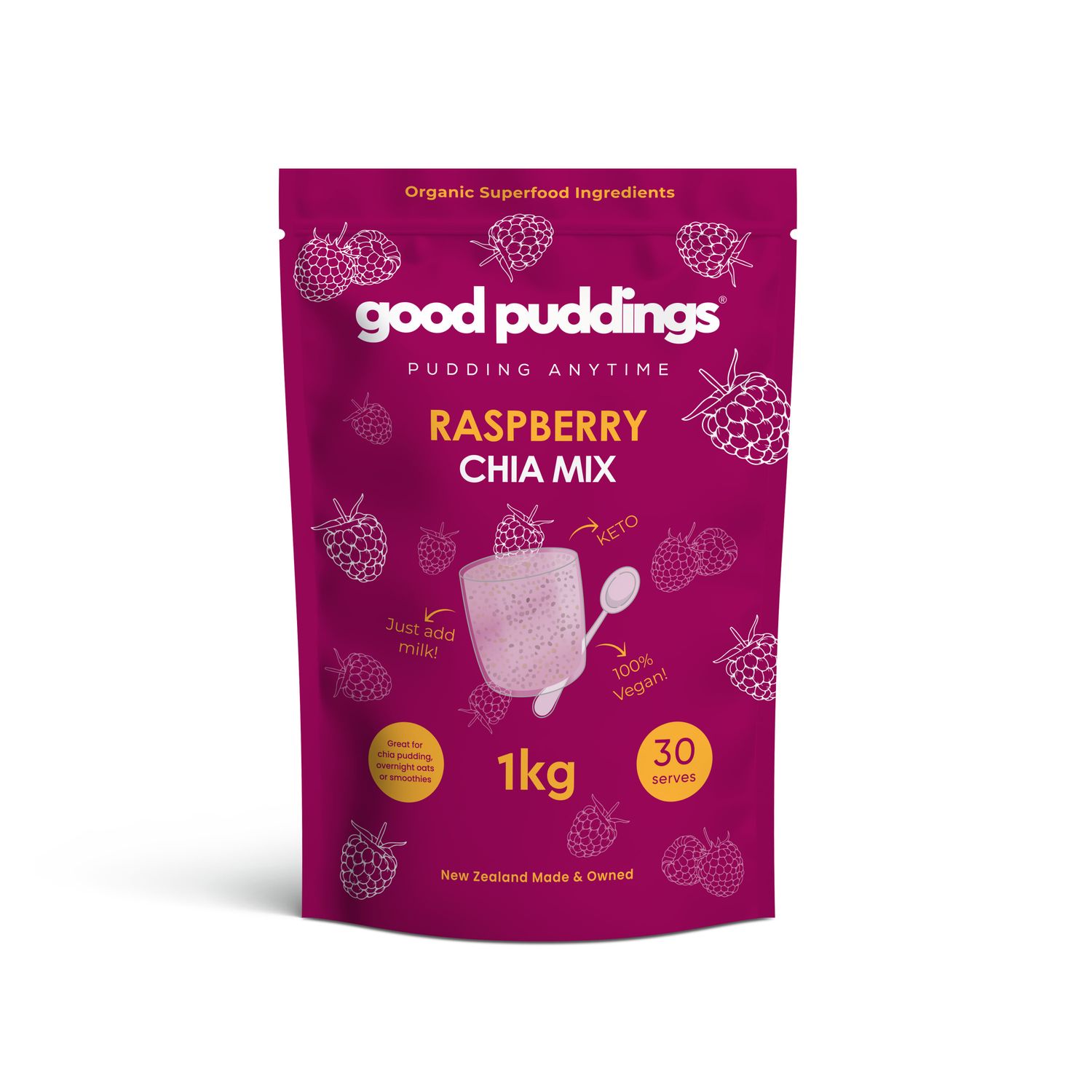 Raspberry Chia Pudding Mix 1kg