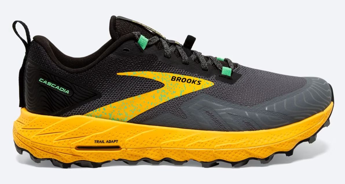 BROOKS MEN&#39;S CASCADIA 17 - LEMON CHROME/SEDONA SAGE, Size: 9