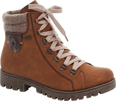 RIEKER WOMEN&#39;S SHORT BROWN BOOT PAYTON, Size: 37/6