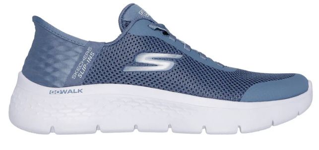 SKECHERS WOMEN&#39;S SLIP IN GO WALK FLEX-GRAND ENTRY BLUE, Color: Blue, Size: 7