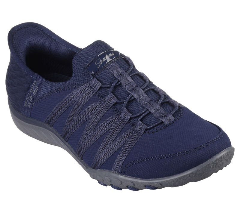 SKECHERS SLIP INS BREATHE EASY - ROLL WITH ME, Color: Navy, Size: 6