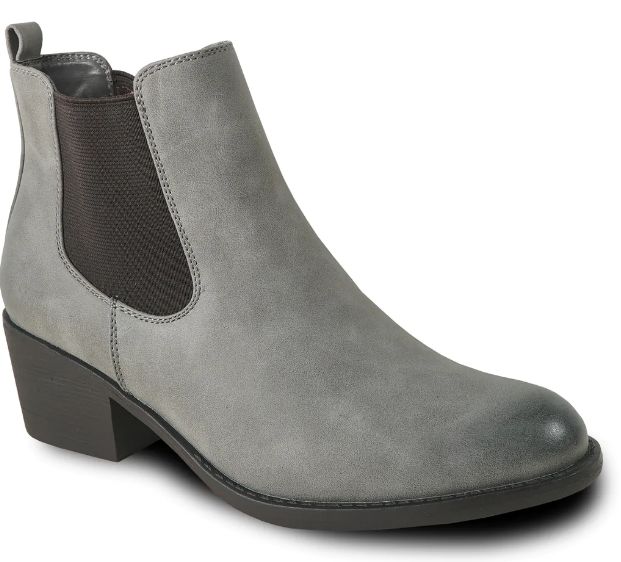 VANGELO - Women Ankle Dress Boot Grey - HF1402, Color: Grey, Size: 6