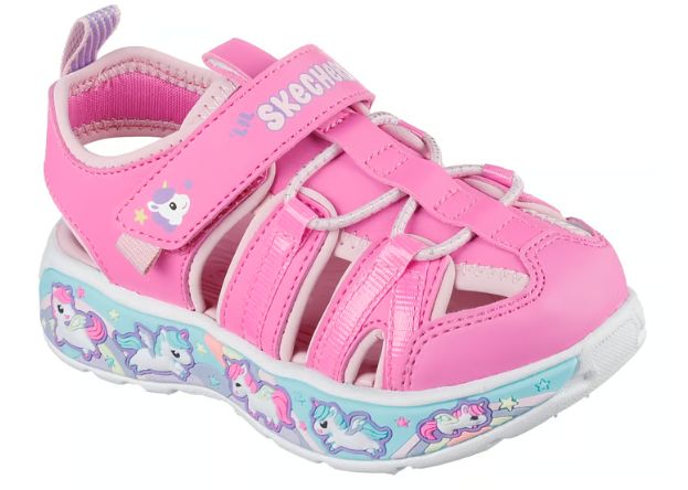 SKECHERS TODDLER SANDAL PLAY SCENE SPLASH-CUTE CREW PINK/LIGHT PINK, Color: Pink/Light Pink, Size: 5