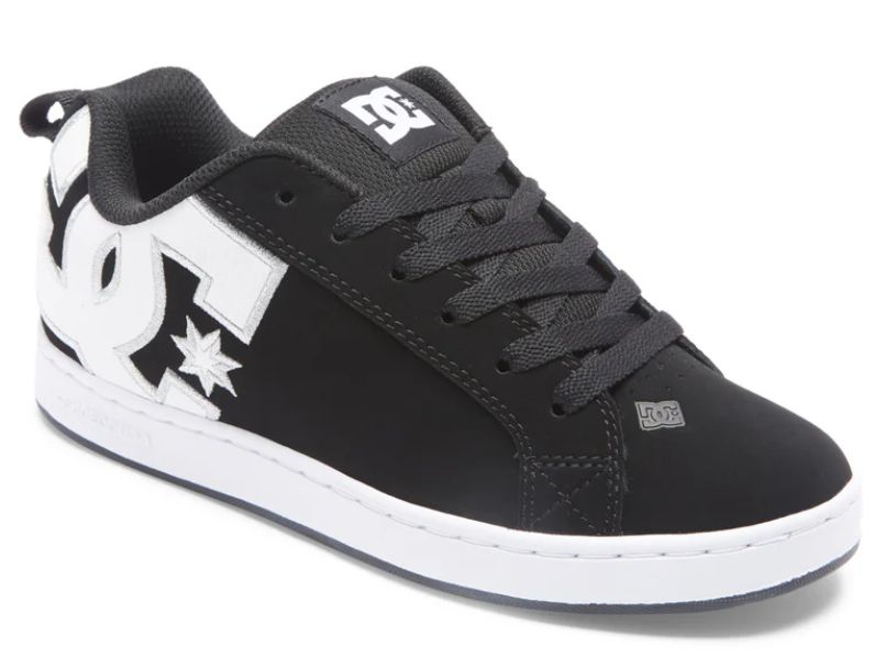 DC WOMEN&#39;S COURT GRAFFIK - BLACK/WHT, Size: 6